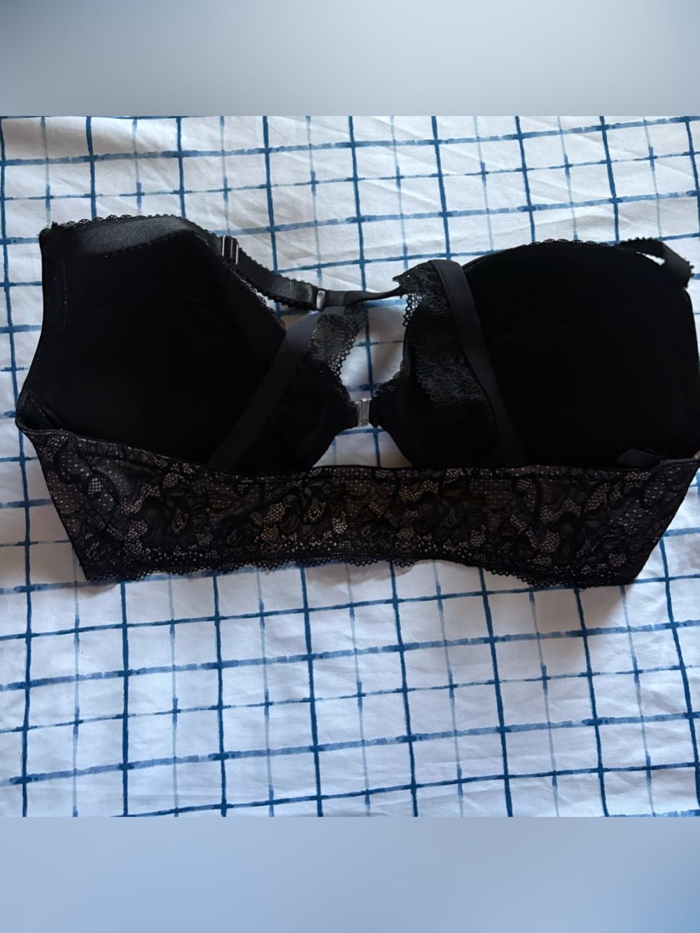 Torrid Black Plunge Push-Up Smooth Front Close Racerback Bra 42DD - Picture 4 of 8